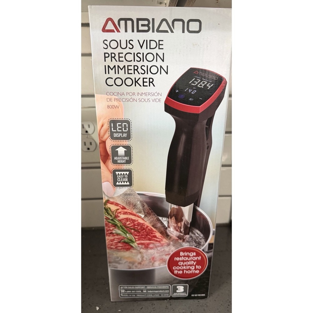 New Ambiano Sous Vide Precision Immersion Cooker 800W Model # H-106